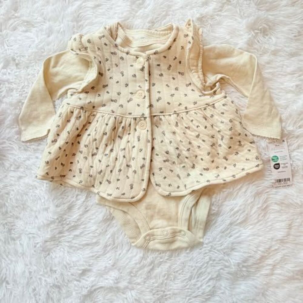 🌸 NWT Carter's Floral Cardigan & Bodysuit Set 9M Baby Girl Outfit